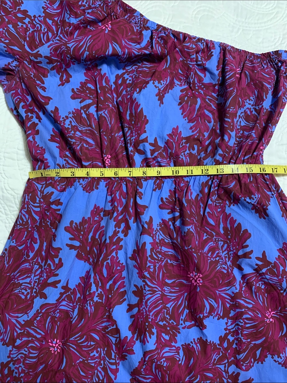 Lilly Pulitzer Women’s Zelalynn Sz 16 Floral One Shoulder Cotton Maxi Dress - Picture 13 of 14
